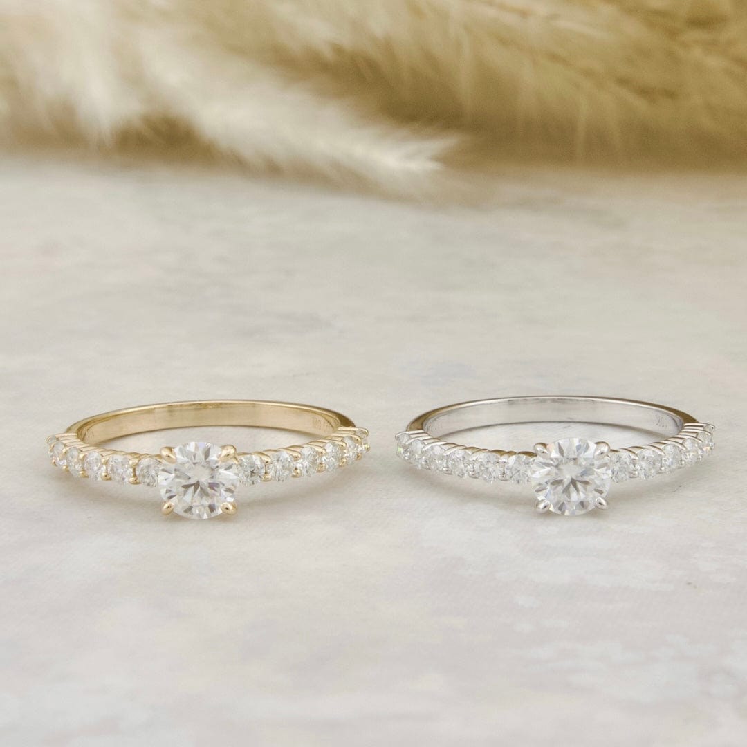 Bague Éclat Moissanites 0.5 ct + 0.42 ctw Mathieu Blanchard Bagues Bague de fiançaille Moissanites 0.5 ct + 0.42 ctw | Mathieu Blanchard Mathieu Blanchard Joaillerie