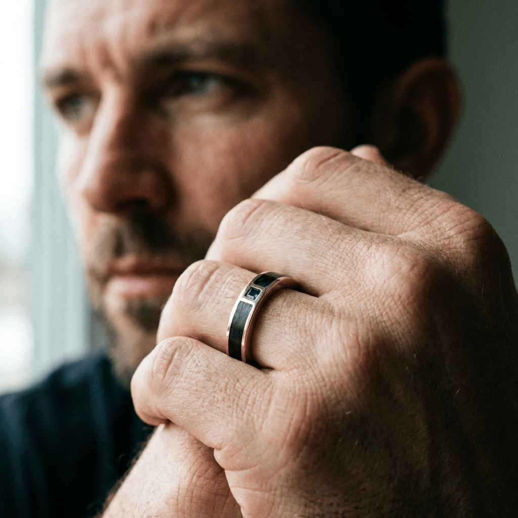 Bague Émeraude en bois Mathieu Blanchard Bagues Alliance unique en bois d&