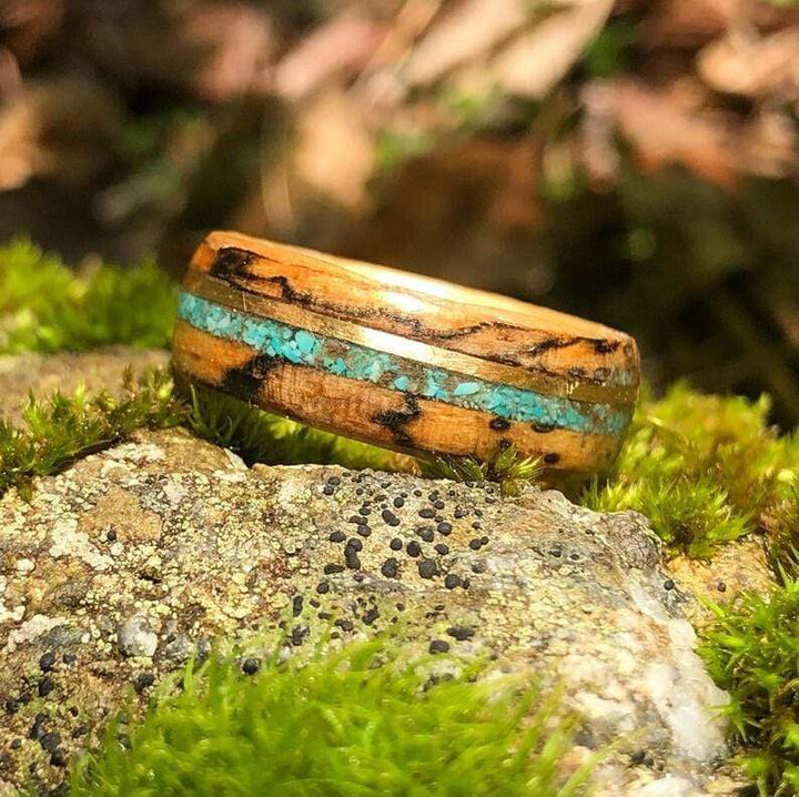 Atelier du bon bouleau Bagues Bague en bois personnalisée