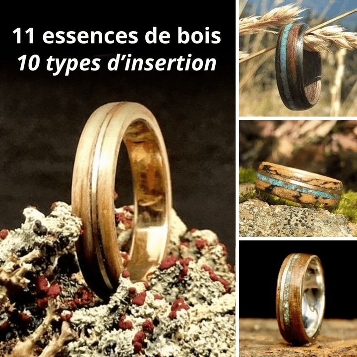 Atelier du bon bouleau Bagues Bague en bois personnalisée