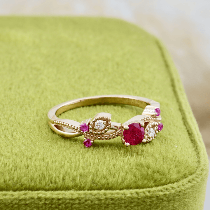 - Bagues Bague Enchanteresse en Diamants et Rubis