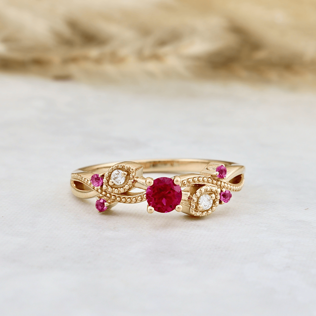 - Bagues Bague Enchanteresse en Diamants et Rubis