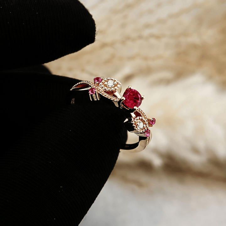 - Bagues Bague Enchanteresse en Diamants et Rubis