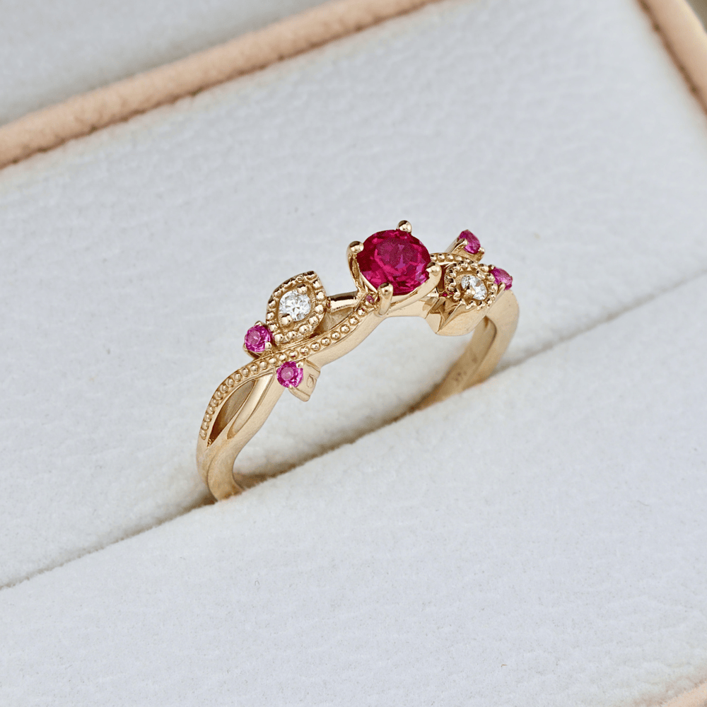 - Bagues Bague Enchanteresse en Diamants et Rubis