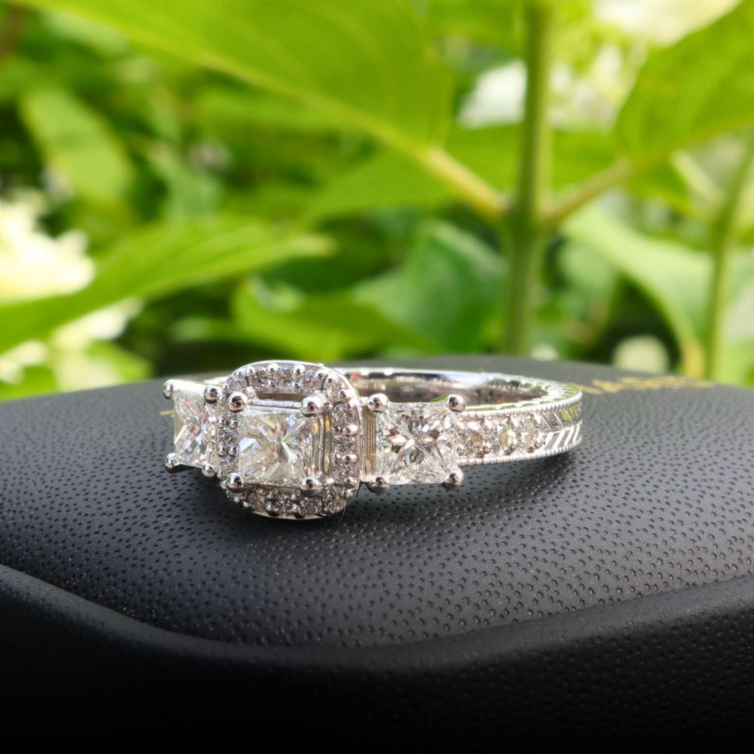 Bague ensemble d&