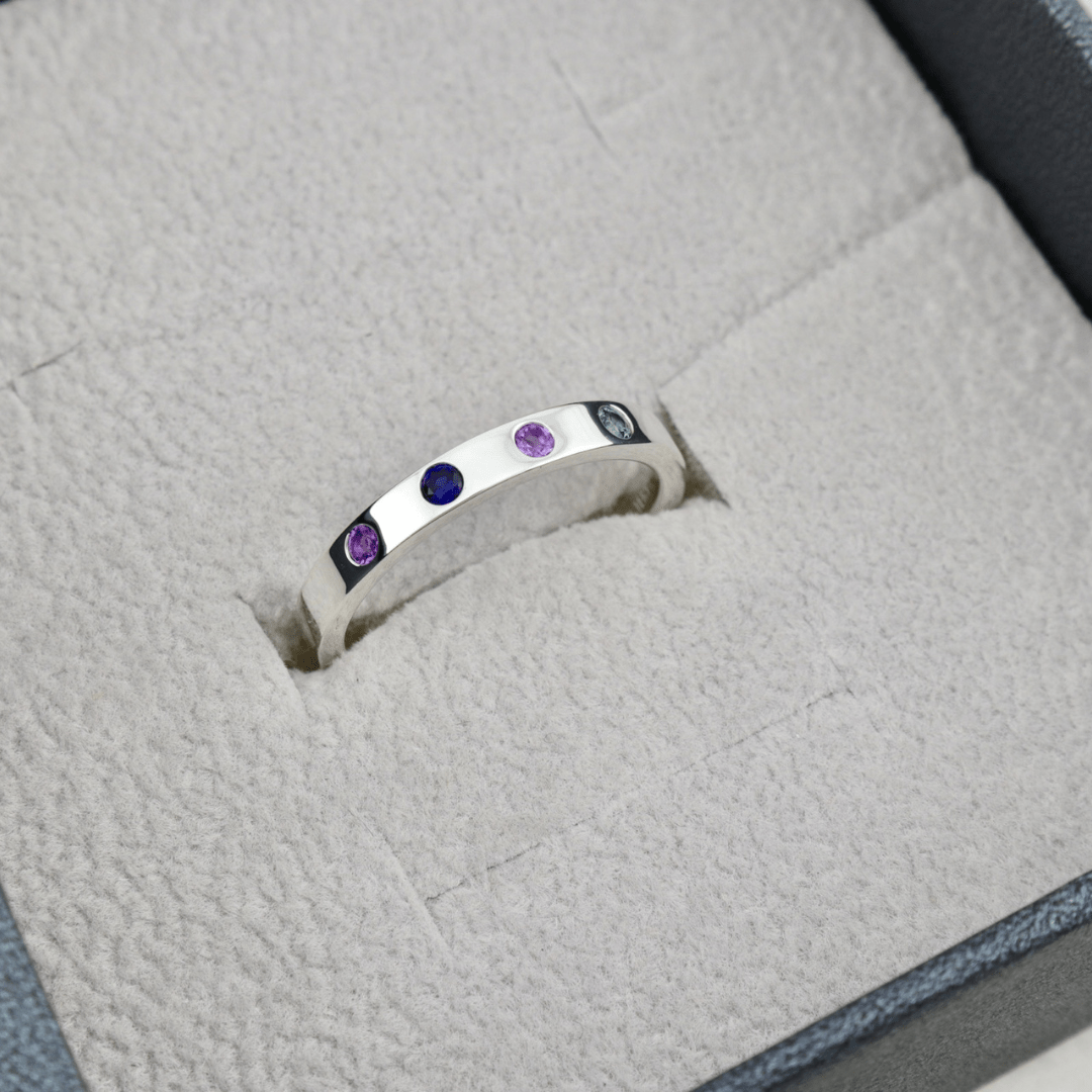 Bague Famille Mathieu Blanchard Bagues Bague Famille Saphirs et Améthyste | Mathieu Blanchard Mathieu Blanchard Joaillerie