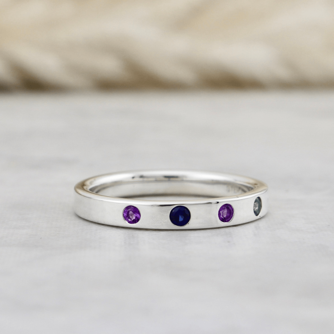 Bague Famille Mathieu Blanchard Bagues Bague Famille Saphirs et Améthyste | Mathieu Blanchard Mathieu Blanchard Joaillerie