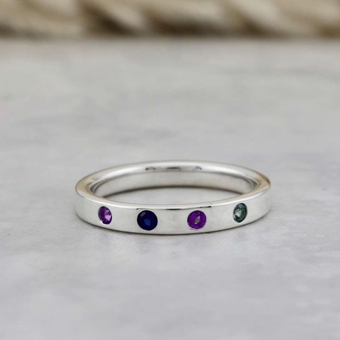 Bague Famille Mathieu Blanchard Bagues Bague Famille Saphirs et Améthyste | Mathieu Blanchard Mathieu Blanchard Joaillerie