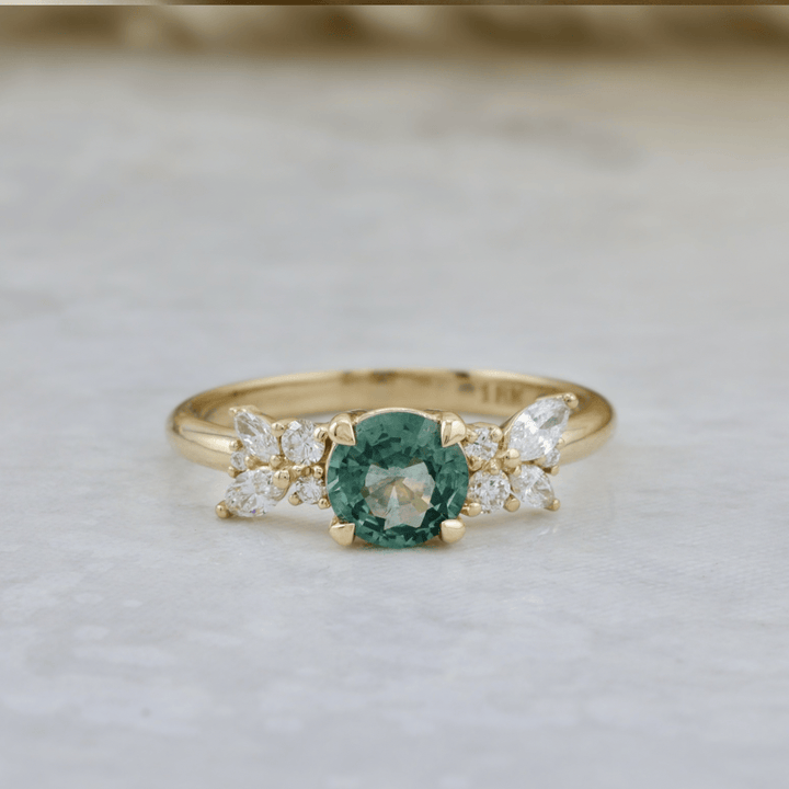 Mathieu Blanchard Bagues Bague Fancy Saphir Bleu - Vert du Montana