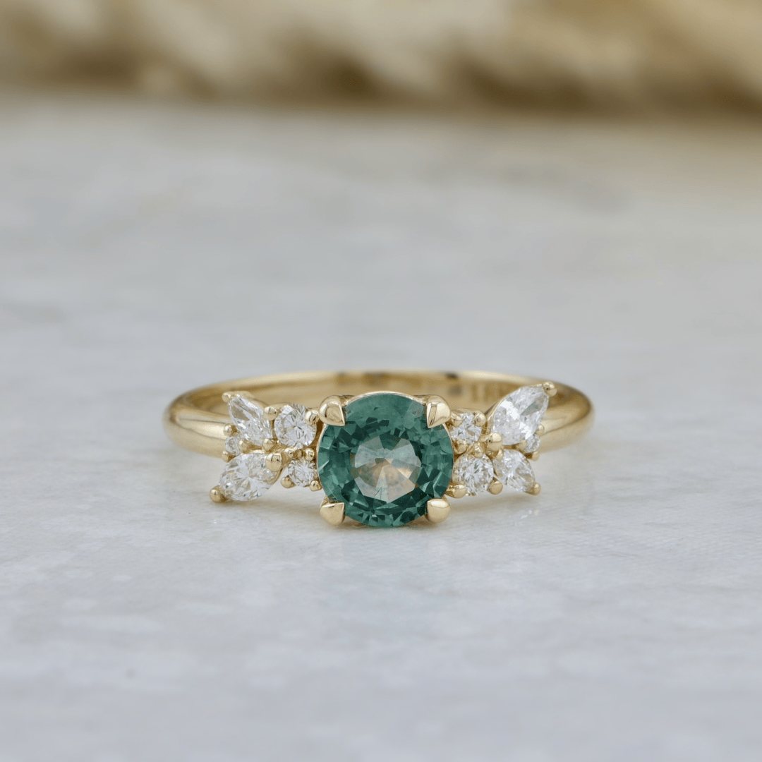 Mathieu Blanchard Bagues Bague Fancy Saphir Bleu - Vert du Montana