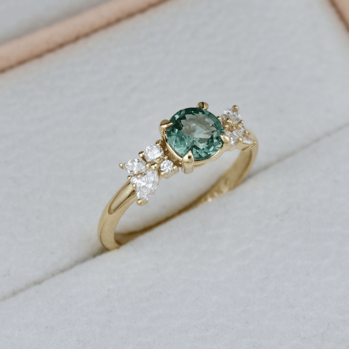 Mathieu Blanchard Bagues Bague Fancy Saphir Bleu - Vert du Montana