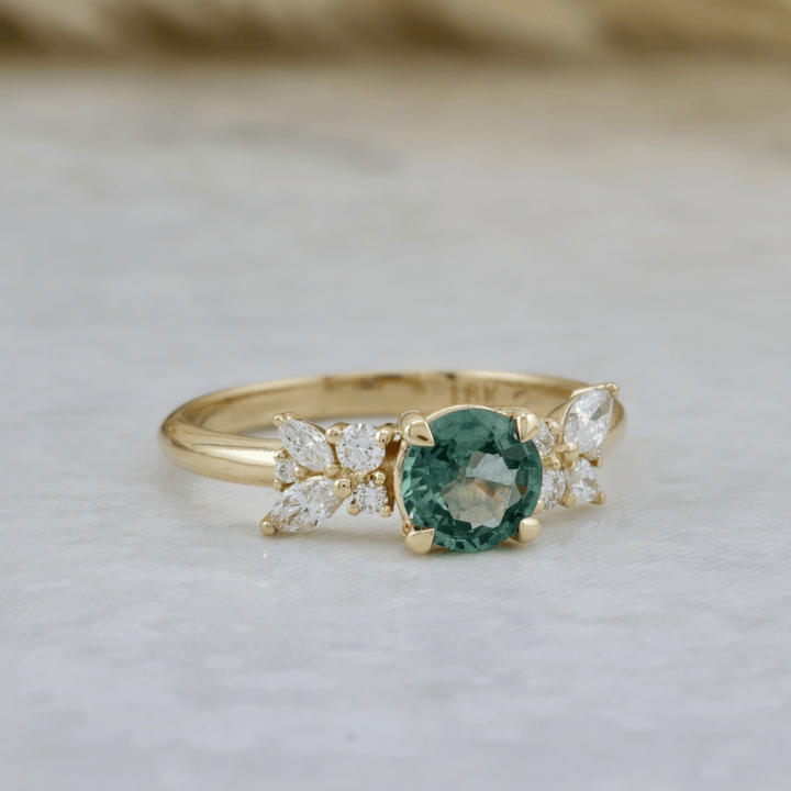 Bague Fancy Saphir Bleu Vert du Montana Mathieu Blanchard Bagues Bague Fancy Saphir Teal du Montana - Sur mesure | Mathieu Blanchard Mathieu Blanchard Joaillerie