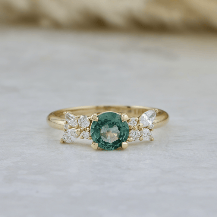 Bague Fancy Saphir Bleu Vert du Montana Mathieu Blanchard Bagues Bague Fancy Saphir Teal du Montana - Sur mesure | Mathieu Blanchard Mathieu Blanchard Joaillerie