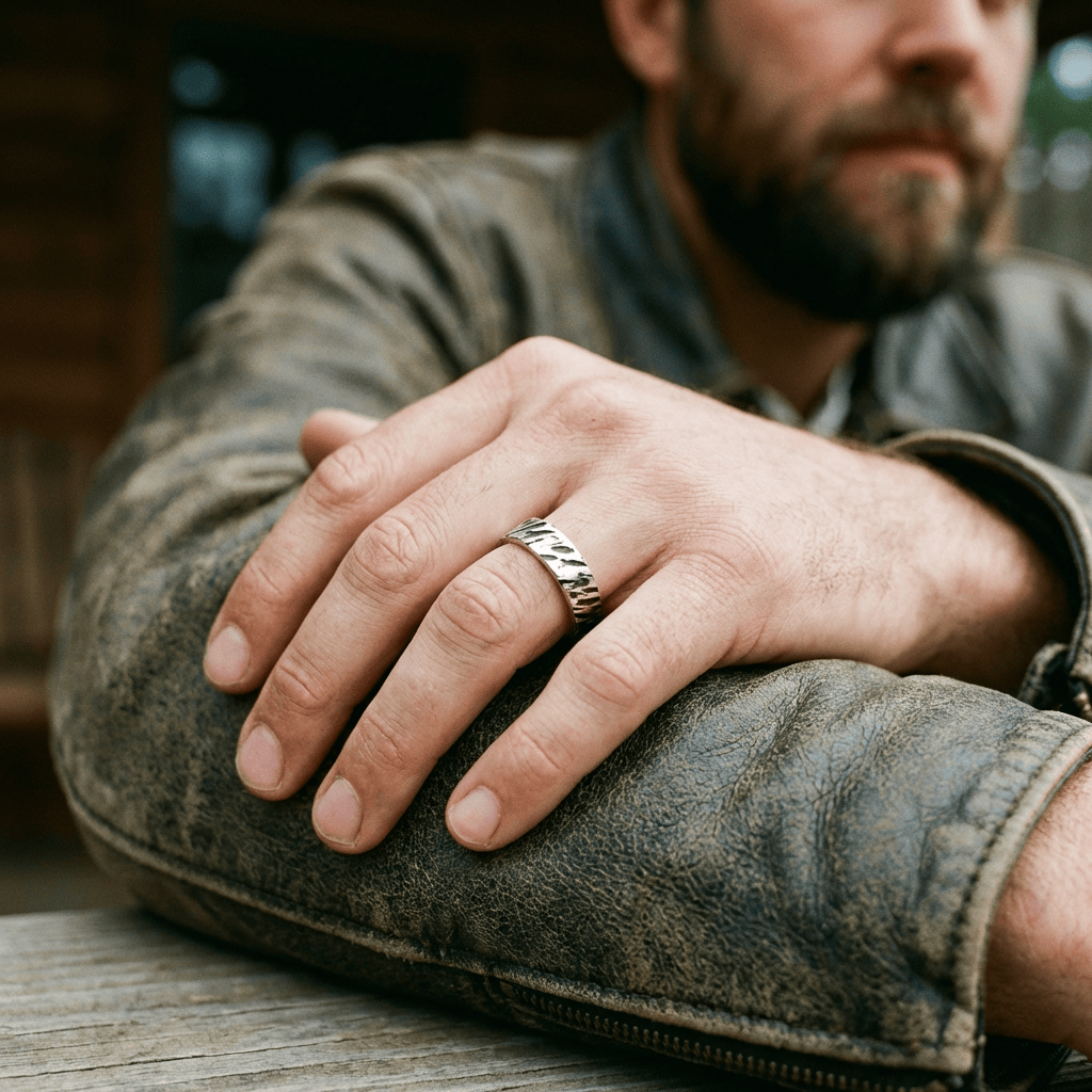 Mathieu Blanchard Bagues Bague jonc L’écorché en argent sterling
