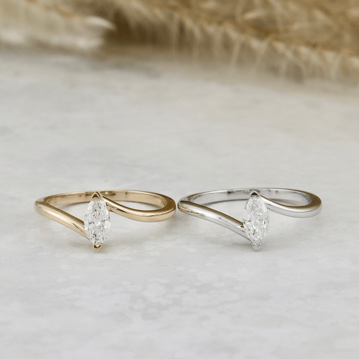 Bague Marquise et diamant 0,3 ct Mathieu Blanchard Bagues Bague Marquise en or 14K et diamant marquise 0,3ct | Mathieu Blanchard Mathieu Blanchard Joaillerie
