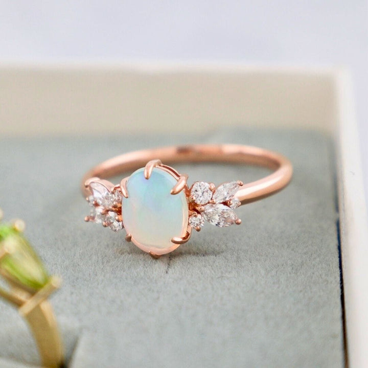 Bague Opale Mathieu Blanchard Bague sur mesure avec péridots et diamants | Mathieu Blanchard Mathieu Blanchard Joaillerie