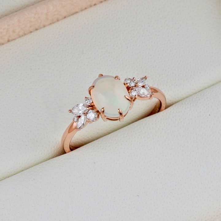 Bague Opale Mathieu Blanchard Bague sur mesure avec péridots et diamants | Mathieu Blanchard Mathieu Blanchard Joaillerie