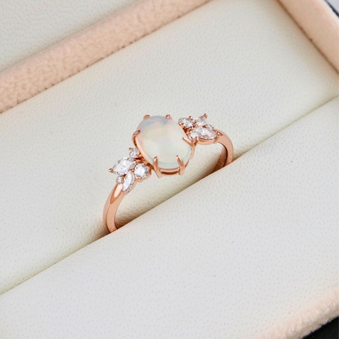 Bague Opale Mathieu Blanchard Bague sur mesure avec péridots et diamants | Mathieu Blanchard Mathieu Blanchard Joaillerie