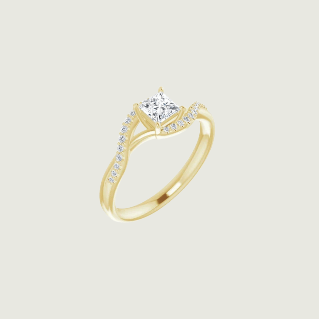 - Bagues Bague Princesse en or 14K - 18K ou platine et diamants