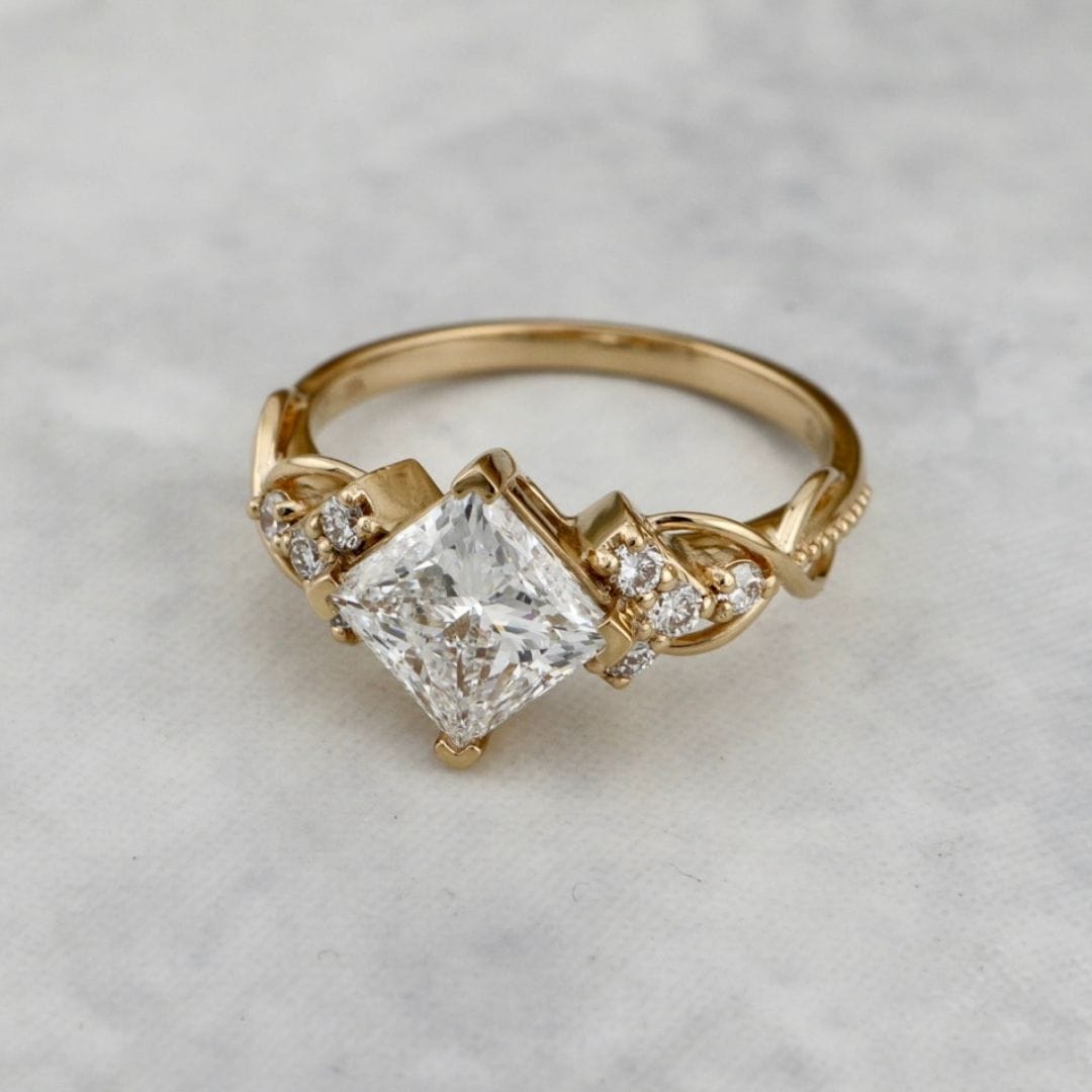 Bague Princesse Mathieu Blanchard Bague de Fiançailles en diamants 2ct princesse | Mathieu Blanchard Mathieu Blanchard Joaillerie