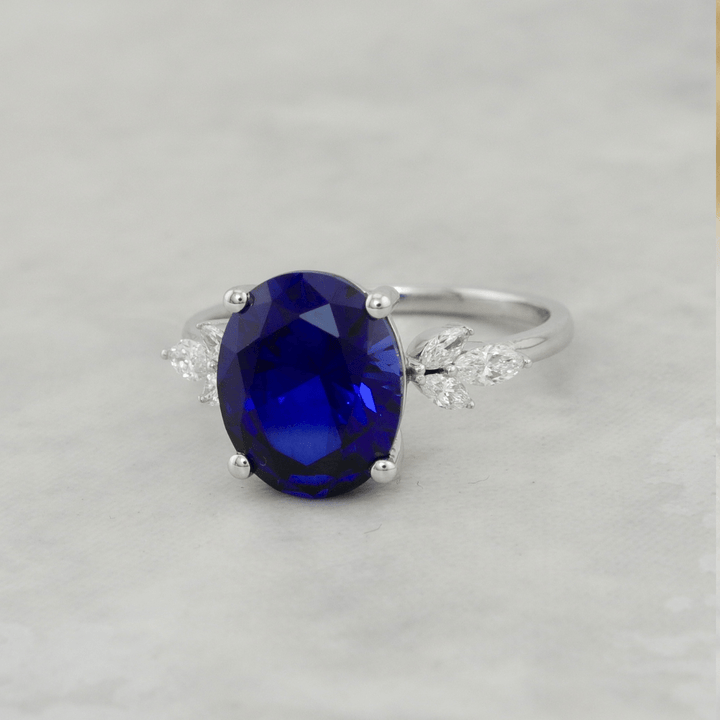 Bague Promise, diamants et saphir Mathieu Blanchard Bagues Bague diamants et saphir 5ct de laboratoire | Mathieu Blanchard Mathieu Blanchard Joaillerie