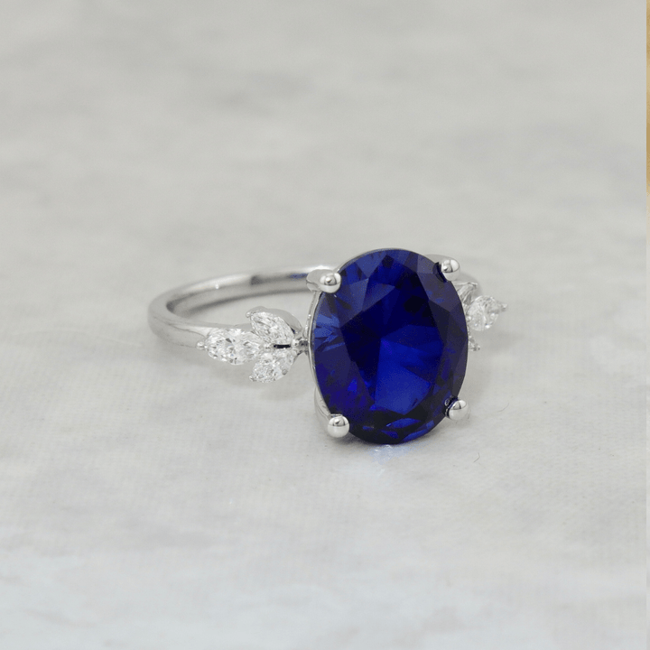 Bague Promise, diamants et saphir Mathieu Blanchard Bagues Bague diamants et saphir 5ct de laboratoire | Mathieu Blanchard Mathieu Blanchard Joaillerie
