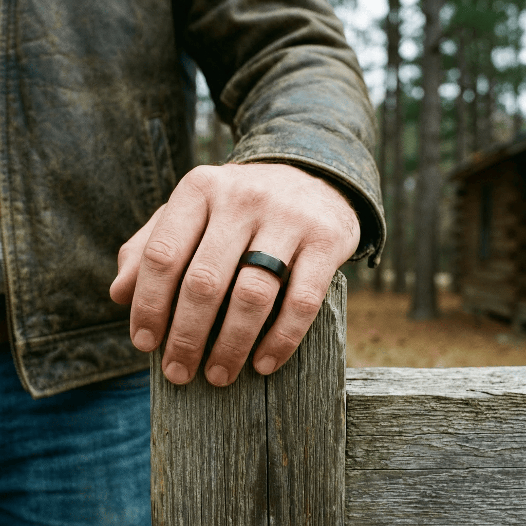 Roadtripmadewood Bagues Bague Rouge Électrique en tungstène