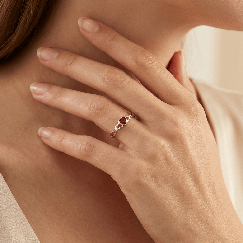 Bague Rubis Cœur Mathieu Blanchard Bagues Bague cœur rubis – Joaillerie sur mesure artisanale | Mathieu Blanchard Mathieu Blanchard Joaillerie