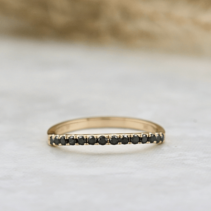 Bague Semi-éternité courbe et diamants noirs Mathieu Blanchard Bagues Bague de contour en or 14K - 18K ou platine et diamants noirs | Mathieu Blanchard Joaillerie Mathieu Blanchard Joaillerie