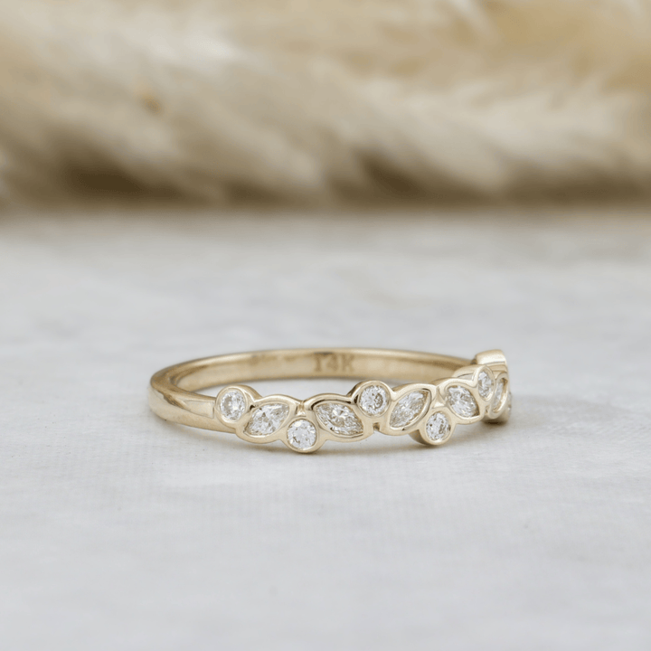Bague semi-éternité Marquise Diamants Mathieu Blanchard Bagues Semi-éternité diamants  Marquise Laboratoire | Mathieu Blanchard Mathieu Blanchard Joaillerie