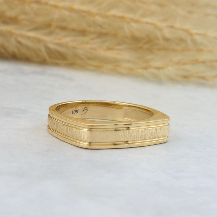 Mathieu Blanchard Bagues Bague Signet texturé