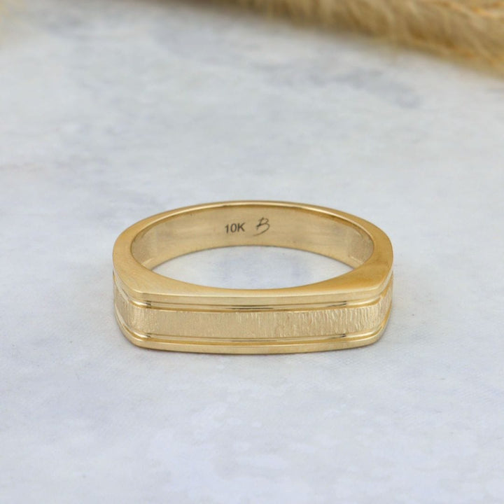 Mathieu Blanchard Bagues Bague Signet texturé