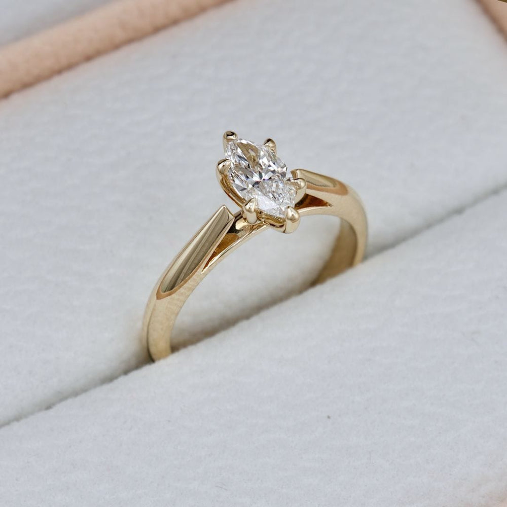 Mathieu Blanchard Bagues Bague solitaire Classique Diamant Marquise 0,5 ct