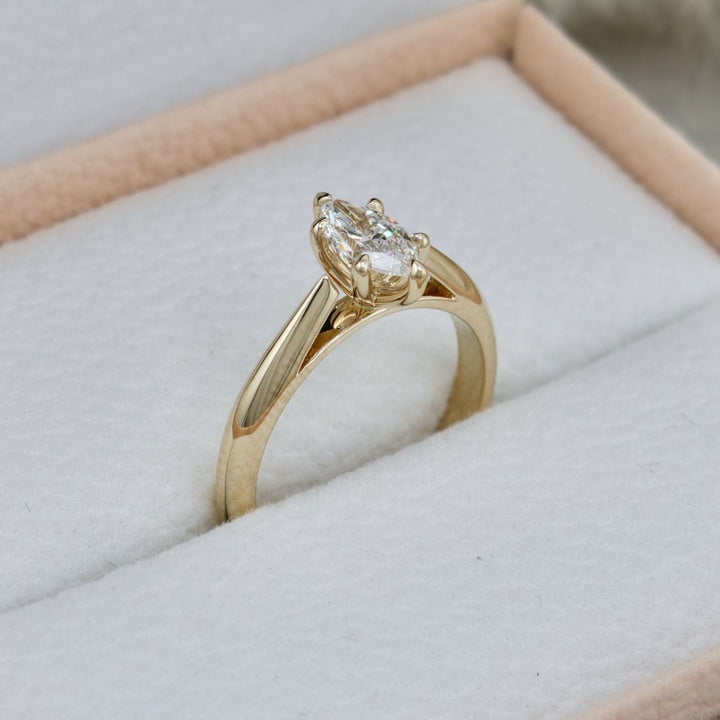 Mathieu Blanchard Bagues Bague solitaire Classique Diamant Marquise 0,5 ct