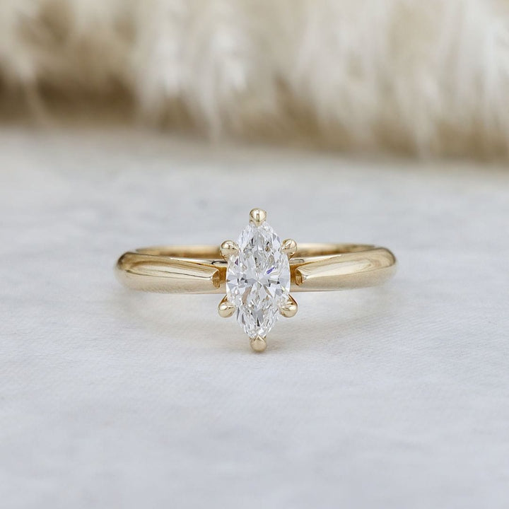 Bague solitaire Classique Diamant Marquise 0,5 ct Mathieu Blanchard Bagues Bague Solitaire 0,5 ct en or 14K -18K ou platine | Mathieu Blanchard Mathieu Blanchard Joaillerie