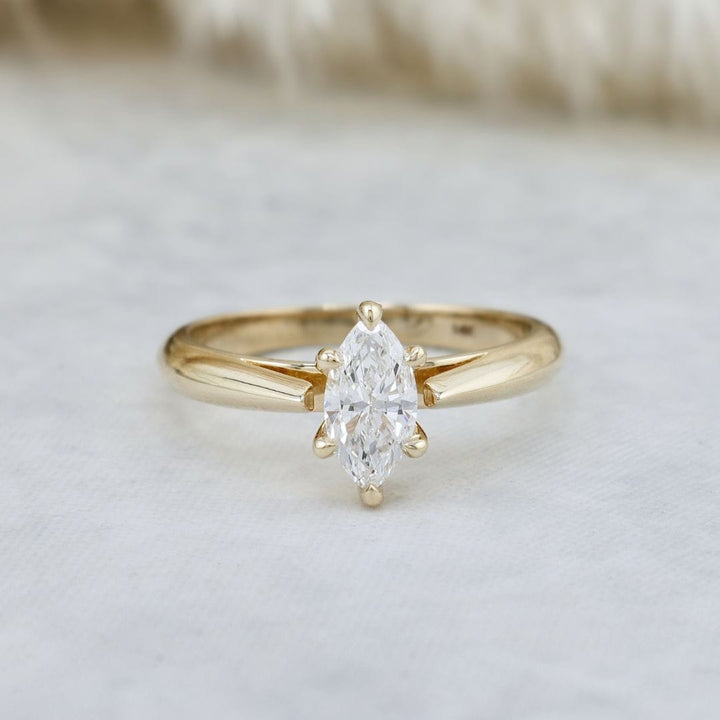 Bague solitaire Classique Diamant Marquise 0,5 ct Mathieu Blanchard Bagues Bague Solitaire 0,5 ct en or 14K -18K ou platine | Mathieu Blanchard Mathieu Blanchard Joaillerie