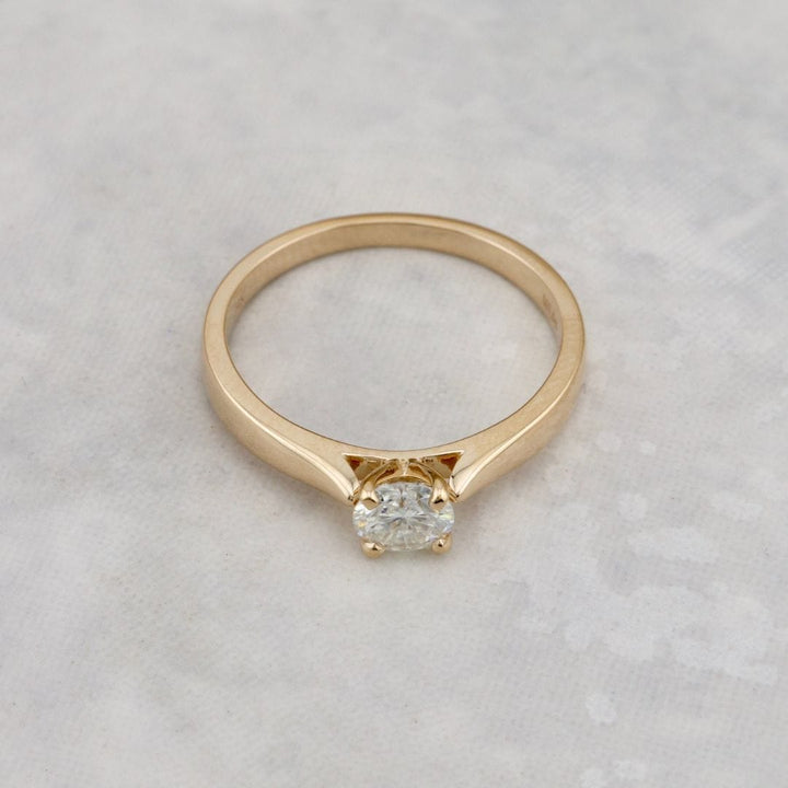 Mathieu Blanchard Bagues Bague solitaire Classique en or 14K - 18K et moissanite 0,5 ct