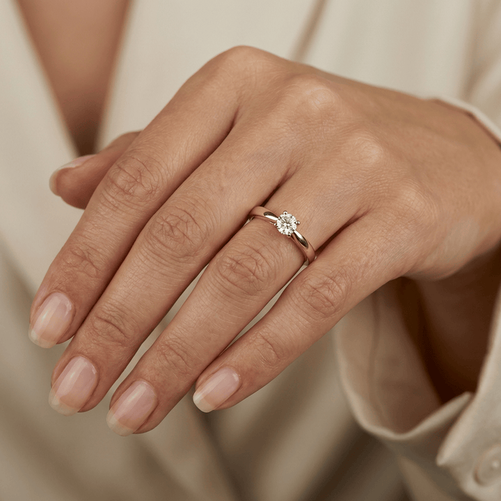 Mathieu Blanchard Bagues Bague solitaire Classique en or 14K -18K ou platine et diamant 0,45 ct