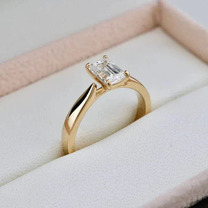 Mathieu Blanchard Bagues Bague solitaire Diamant Émeraude 0,5 ct - 1 ct