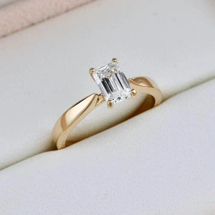 Mathieu Blanchard Bagues Bague solitaire Diamant Émeraude 0,5 ct - 1 ct