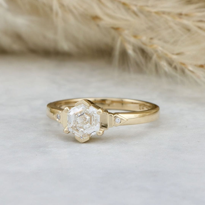 Mathieu Blanchard Bagues Bague Solitaire Diamant Hexagone 1 ct
