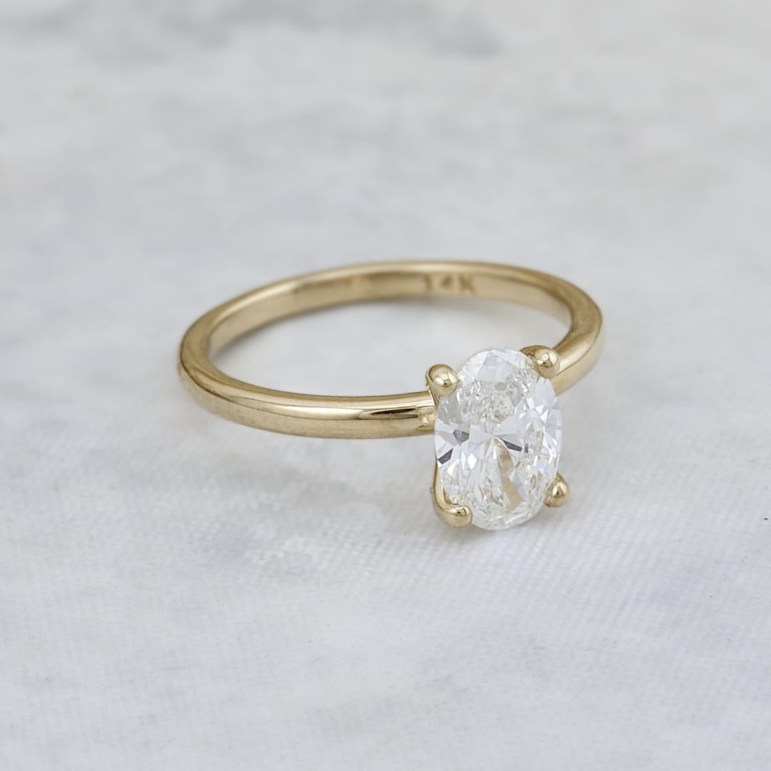 Mathieu Blanchard Bagues Bague solitaire Diamant Oval 0,5 ct - 1 ct