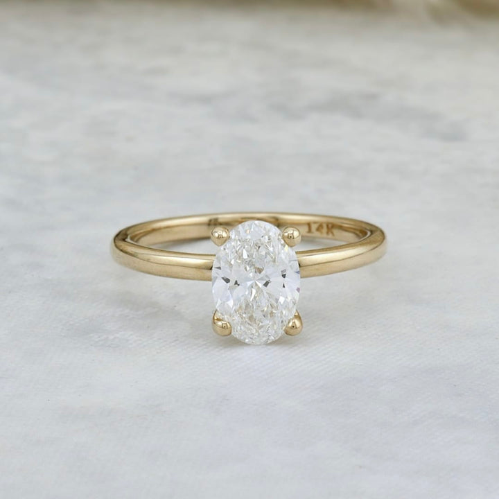 Mathieu Blanchard Bagues Bague solitaire Diamant Oval 0,5 ct - 1 ct