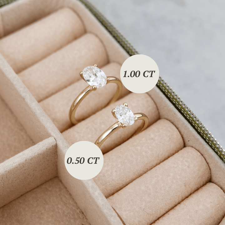Bague solitaire Diamant Ovale 0,5 ct 1 ct Mathieu Blanchard Bagues Bague Solitaire en or 14K - 18K et diamant oval 0,5ct | Mathieu Blanchard Mathieu Blanchard Joaillerie