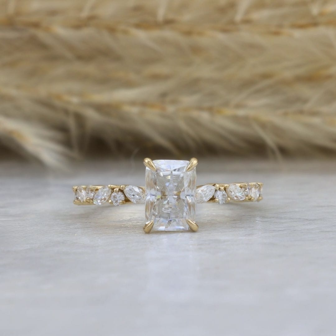 Mathieu Blanchard Bagues Bague solitaire - Diamant Radiant &amp; Marquise