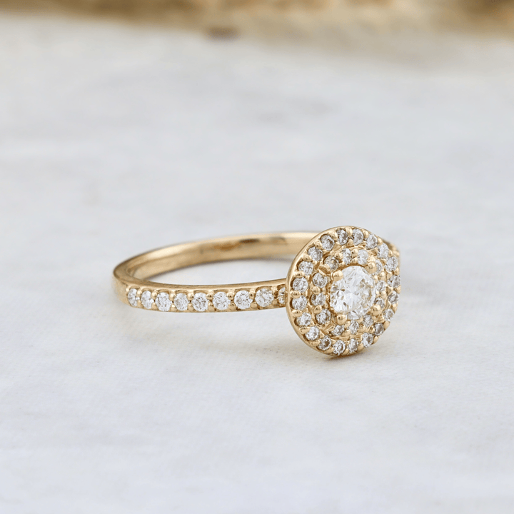Bague solitaire Double Halo diamants 0.45 ctw Mathieu Blanchard Bagues Bague solitaire Double Halo diamants 0.45 ctw | Mathieu Blanchard Mathieu Blanchard Joaillerie