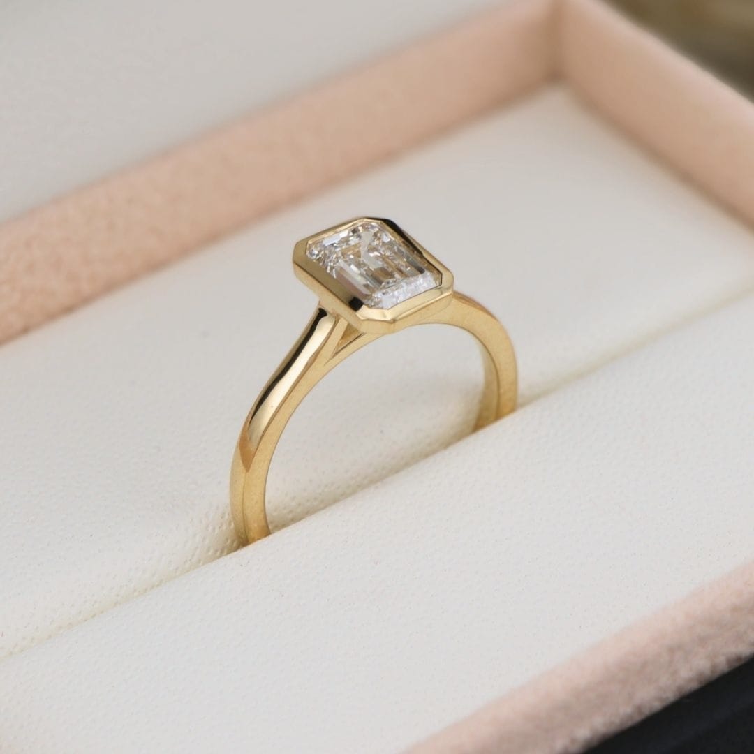 Mathieu Blanchard Bagues Bague solitaire Émeraude diamant 1 ct