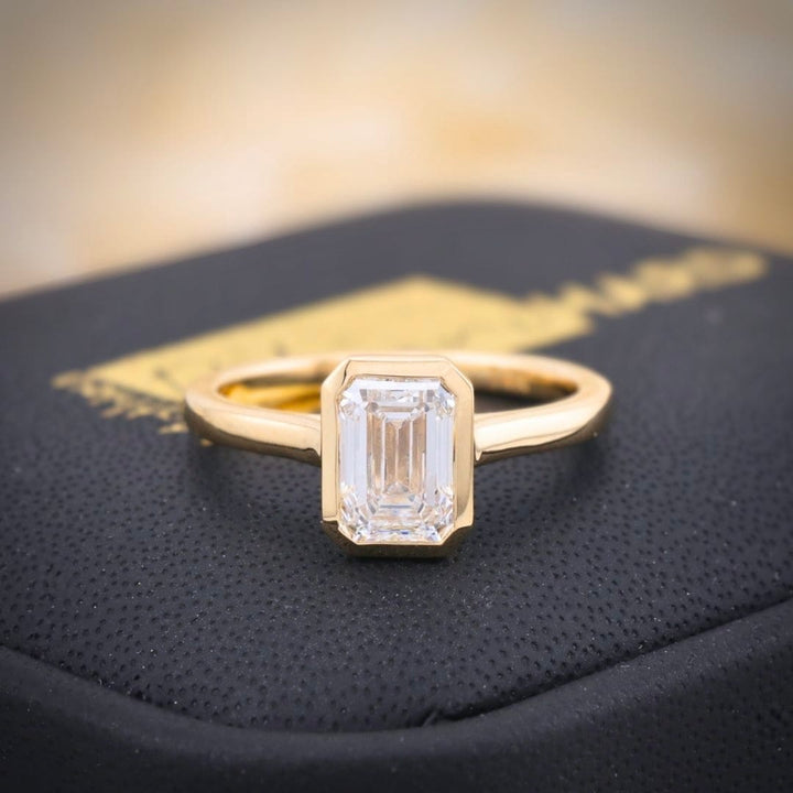Mathieu Blanchard Bagues Bague solitaire Émeraude diamant 1 ct