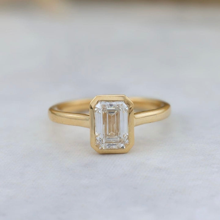 Mathieu Blanchard Bagues Bague solitaire Émeraude diamant 1 ct