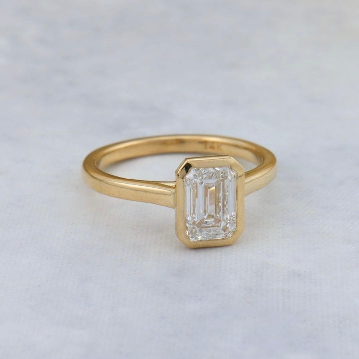 Mathieu Blanchard Bagues Bague solitaire Émeraude diamant 1 ct